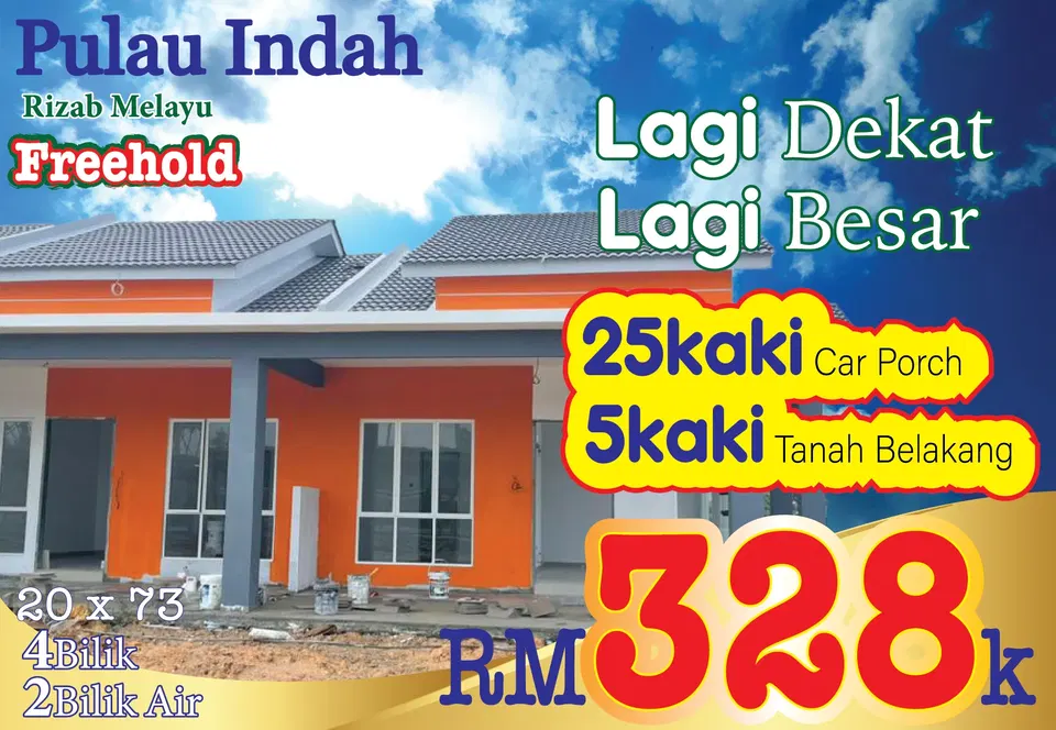Pulau Indah | Teres 1 Tgkt | RM328k