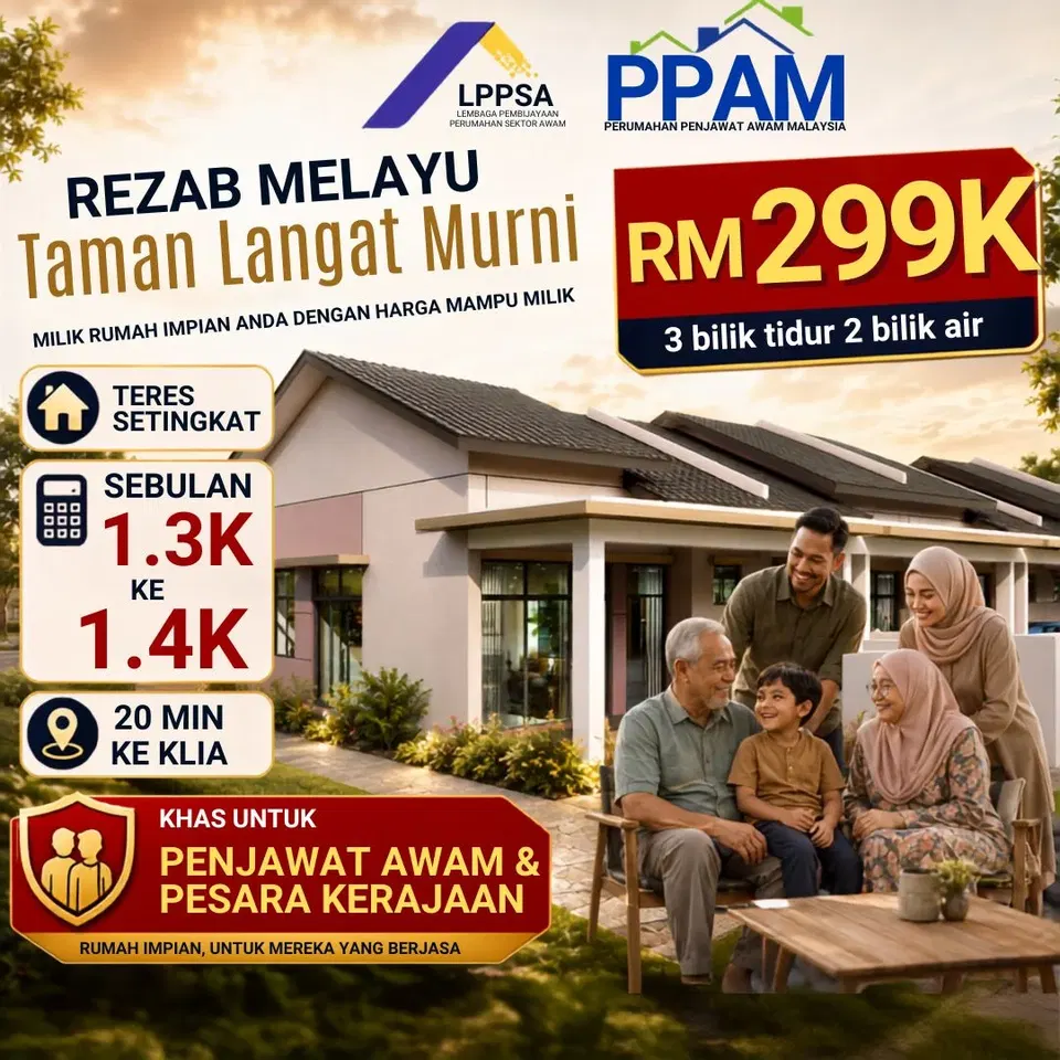 Langat Utama | Teres 1 Tgkt | PPAM 299k