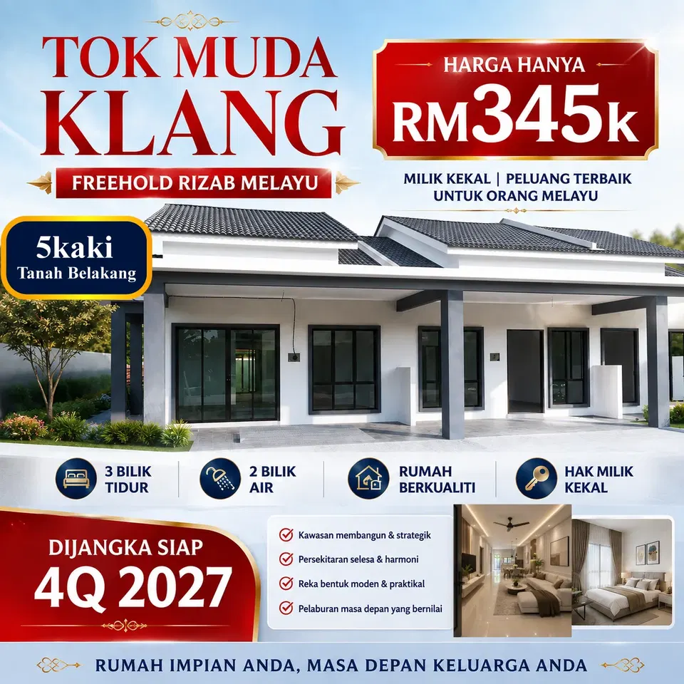 Tok Muda • Teres 1 Tgkt • RM345k