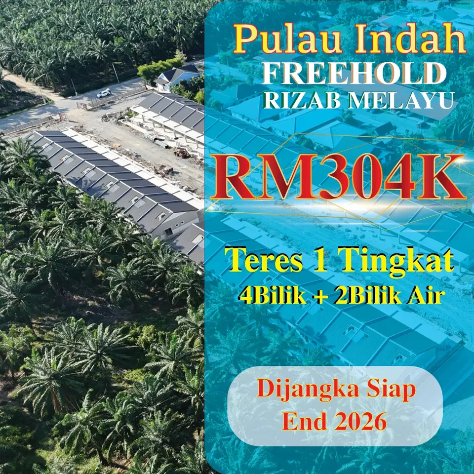 Pulau Indah | Teres 1 Tgkt | RM304k