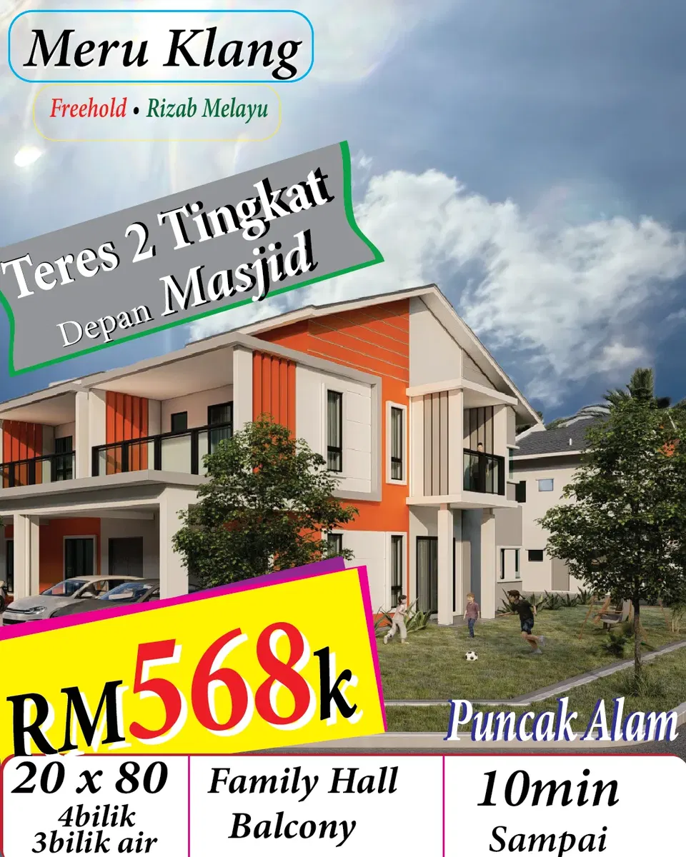 Meru• Klang | Teres 2 Tgkt | RM568k