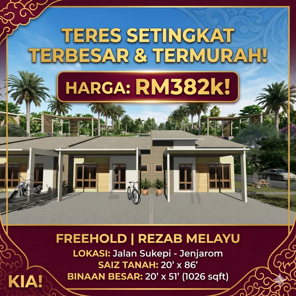 Jenjarom | Teres 1 Tgkt | RM382k