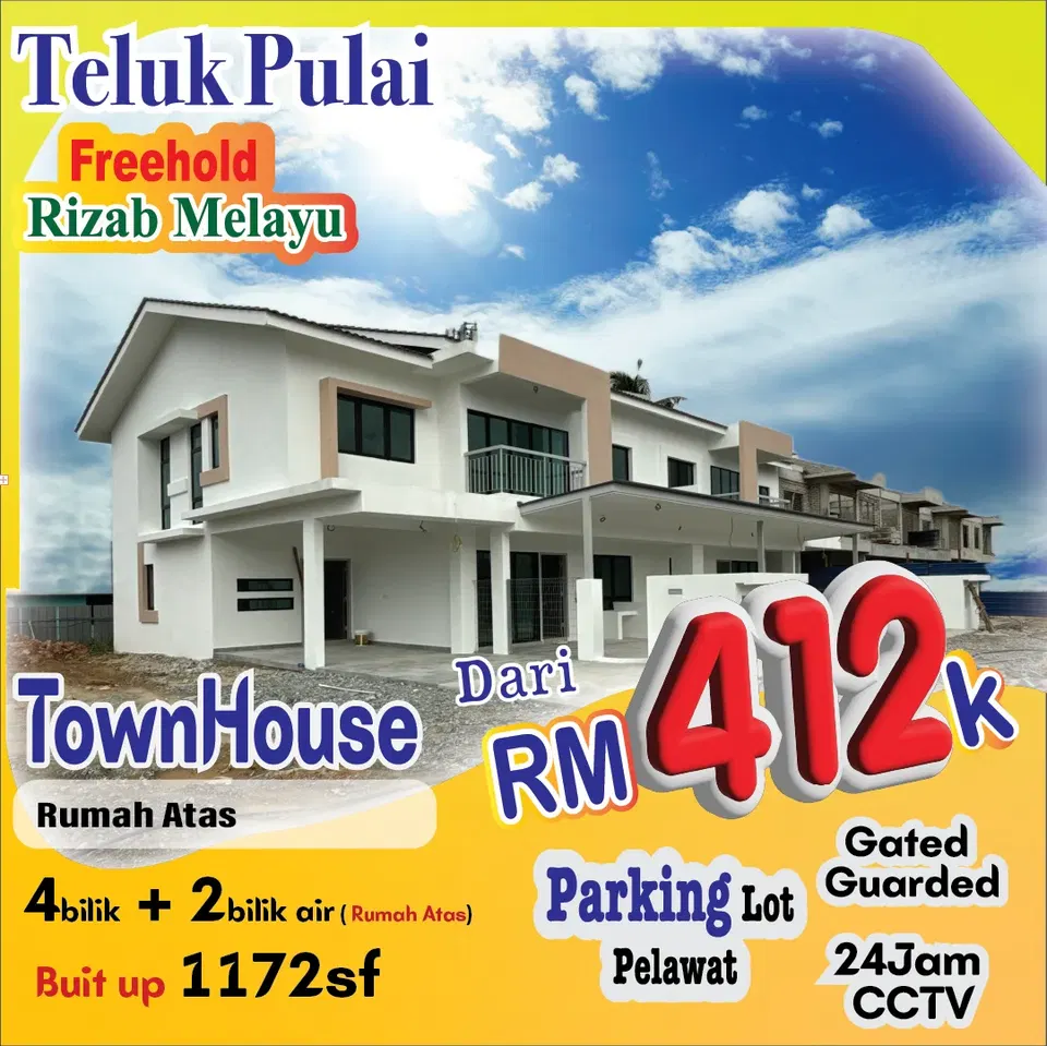 Teluk Pulai | Townhouse | RM412k