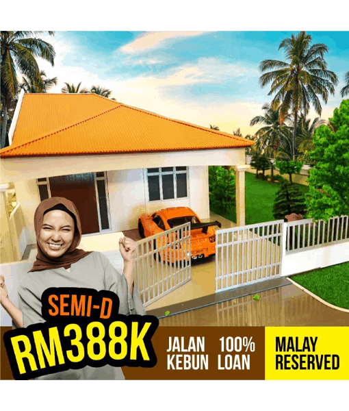 RM388k u2022 1 Tingkat Semi-D u2022 Jalan Kebun Bahru Taman Bentara 