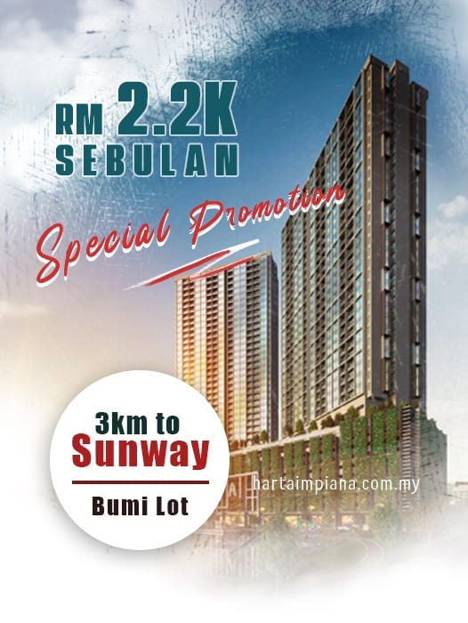 RM2.2k Sebulan • Next to Bandar Sunway • 3R + 2B