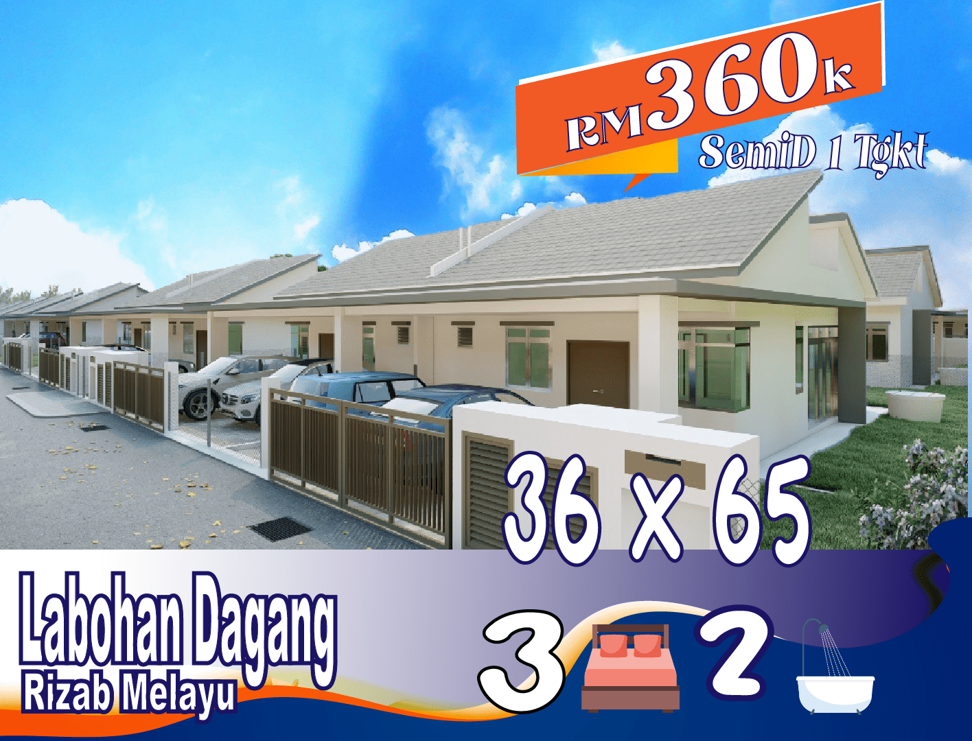 RM360k• SemiD 1 Tgkt• Labohan Dagang